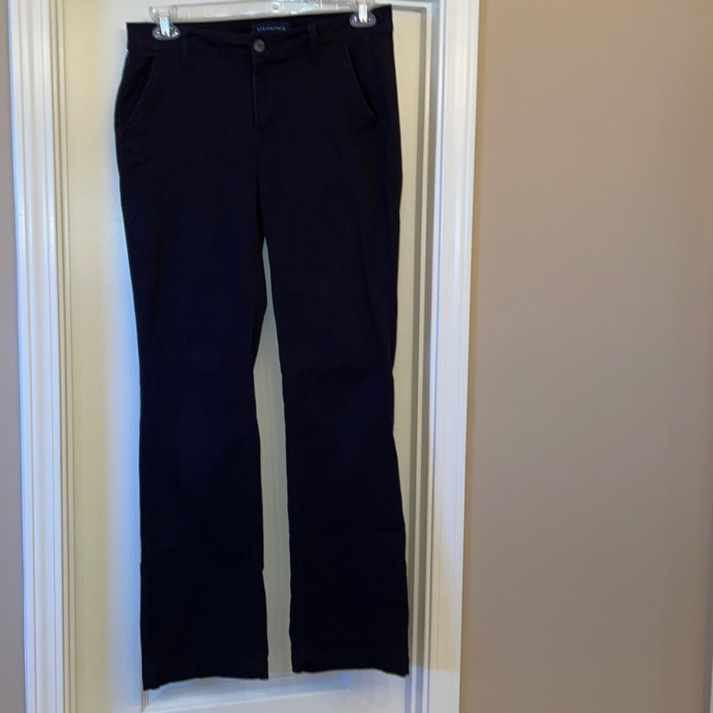 Black twill pants